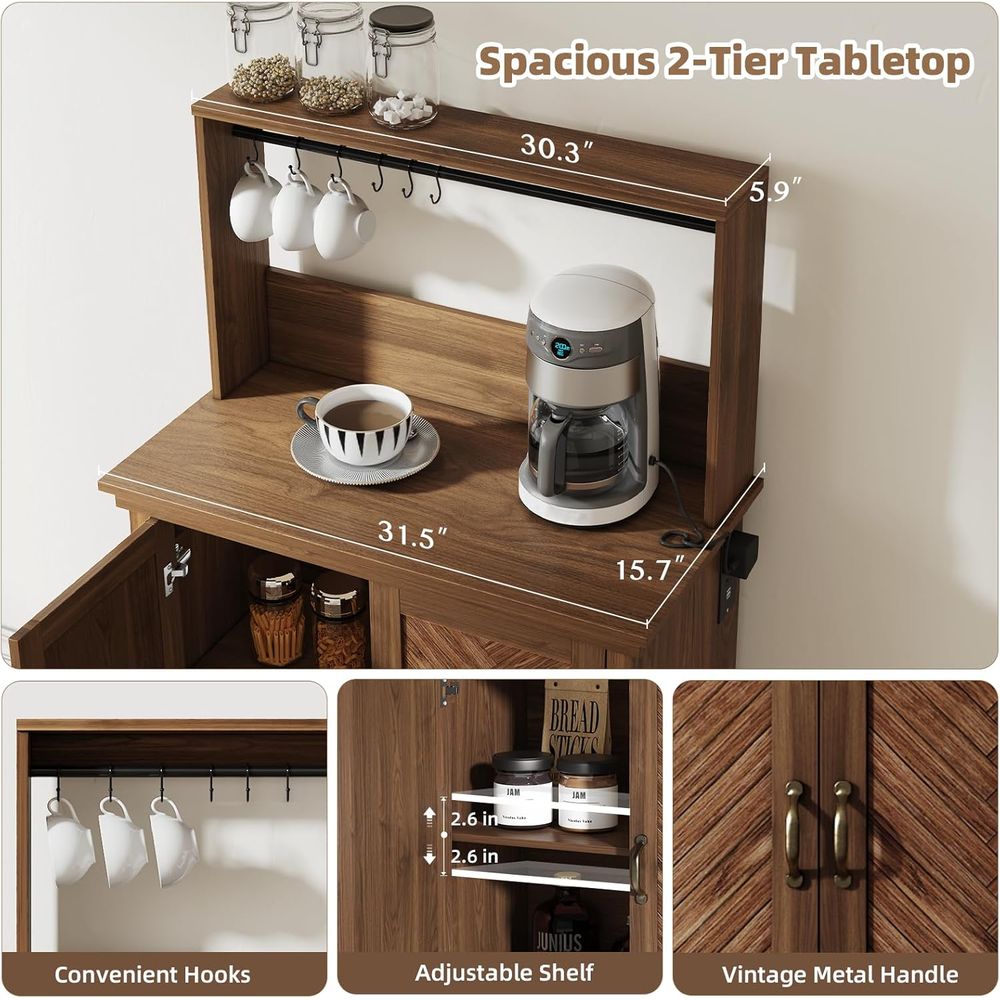 Coffee Bar Cabinet with Storag - Home Bar And Cabinet 리뷰 및 가격