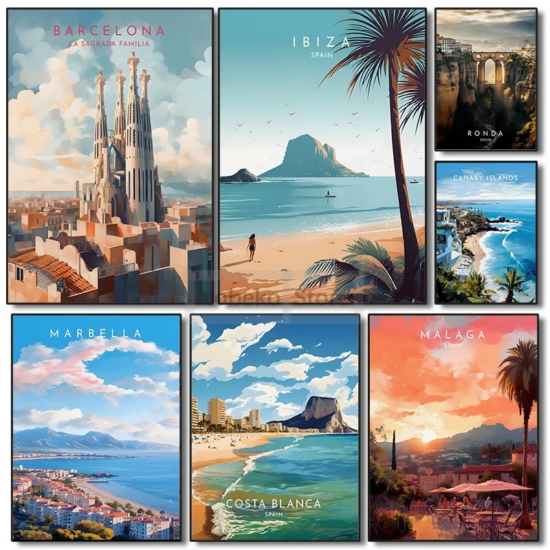 Spain Travel Poster Barcelona  - Home Barcelona 리뷰 및 가격