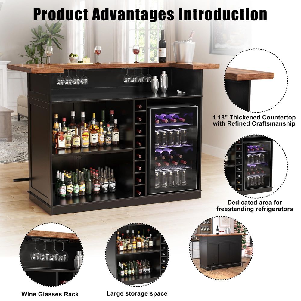 Home Bar Unit with Fridge Spac - Home Bar And Fridge 리뷰 및 가격