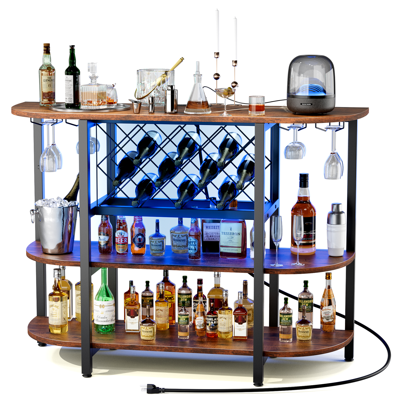 JHK LED Home Bar Cabinet with  - Home Bar And Cabinet 리뷰 및 가격