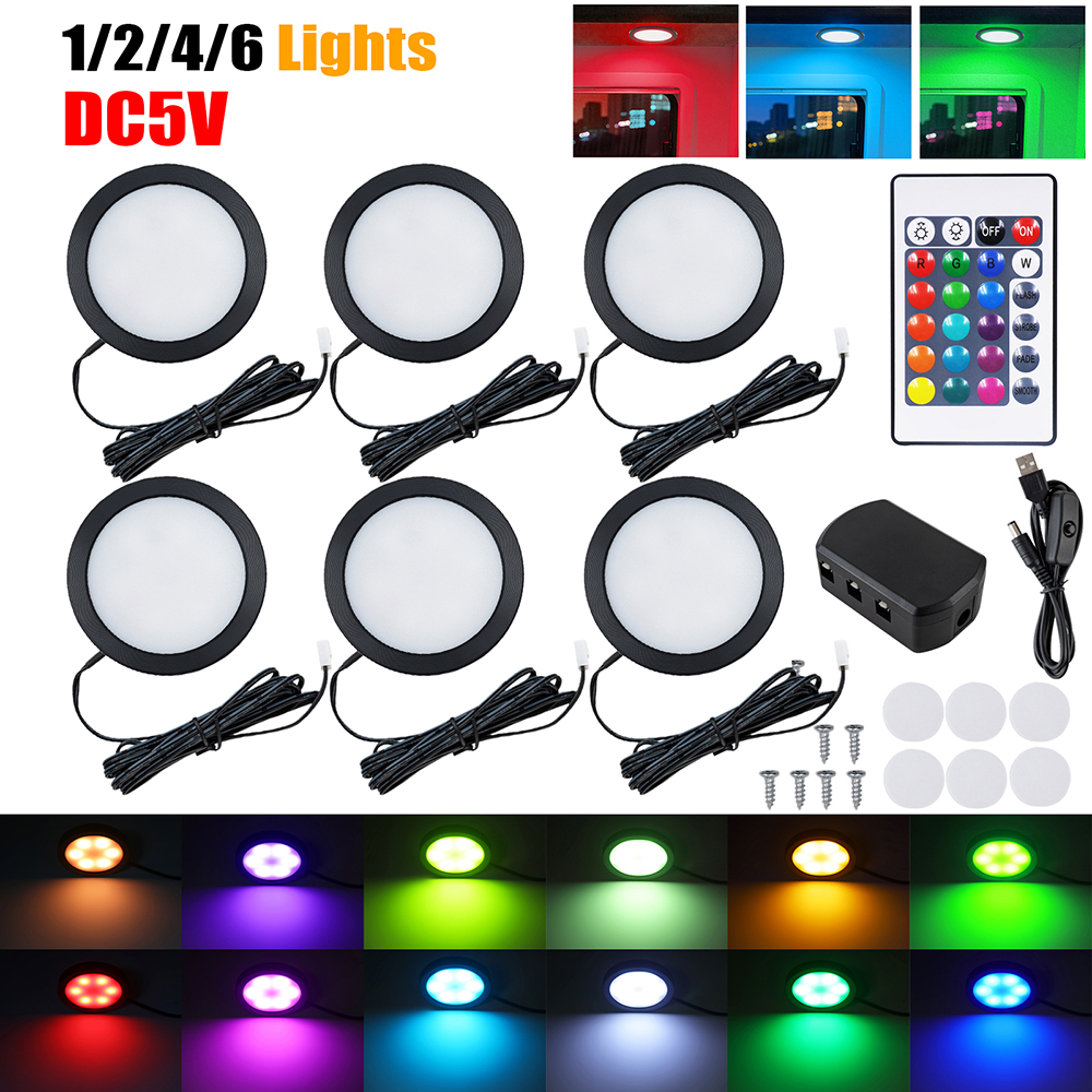 1/2/4/6 Lamp RGB LED Under Cab - Home Bar And Cabinet 리뷰 및 가격