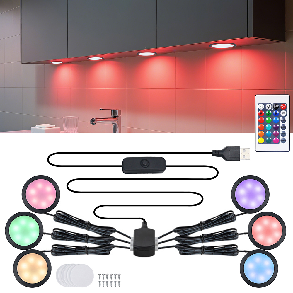 1/2/4/6 Lamp RGB LED Under Cab - Home Bar And Cabinet 리뷰 및 가격