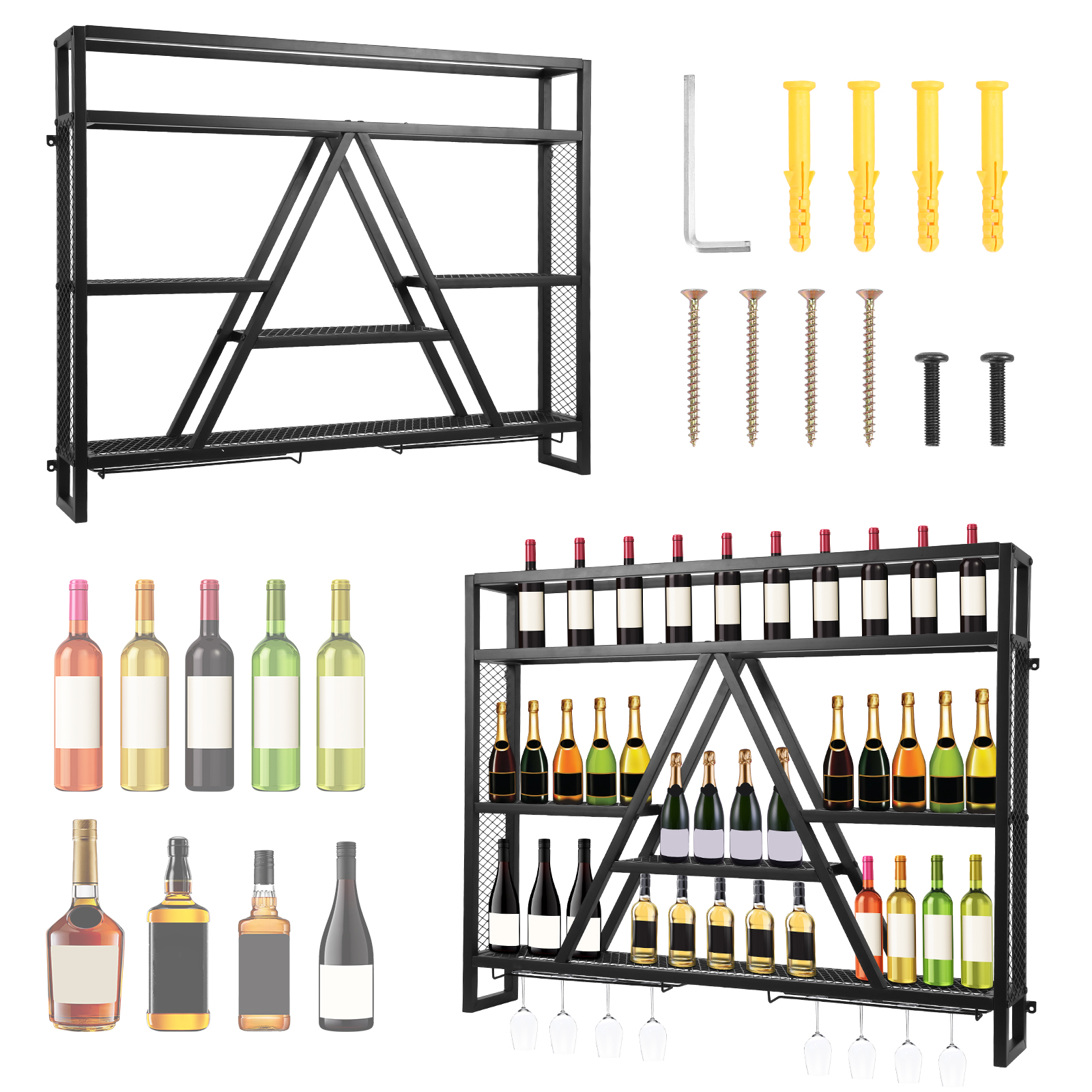 Bar Liquor Bottle Display Shel - Home Bar And Cabinet 리뷰 및 가격