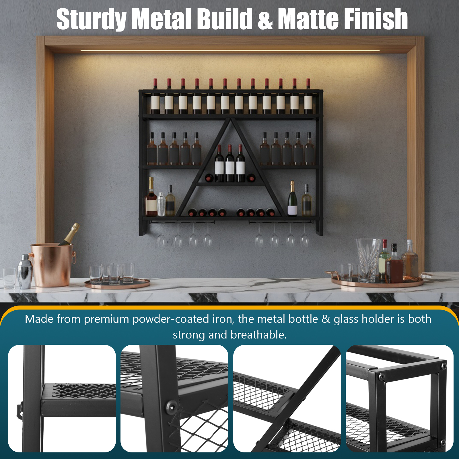 Bar Liquor Bottle Display Shel - Home Bar And Cabinet 리뷰 및 가격