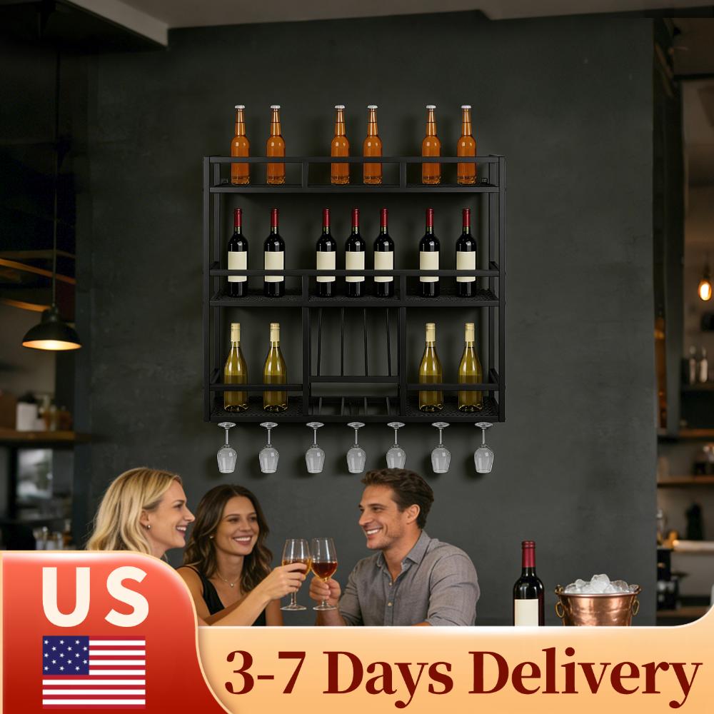 3 Tiers Bar Liquor Bottle Disp - Home Bar Shelves 리뷰 및 가격