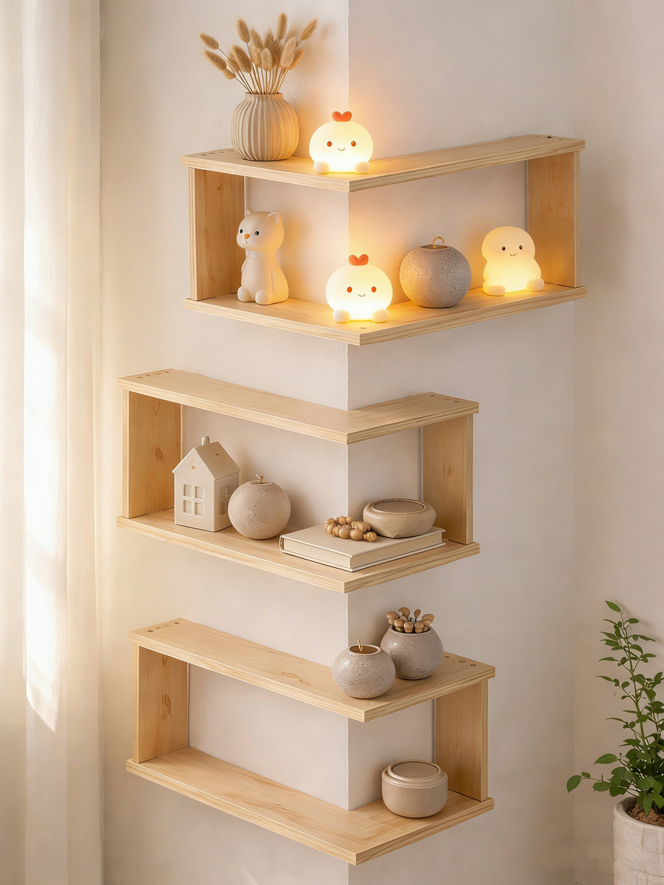 Corner Floating Wooden Shelves - Home Bar Shelves 리뷰 및 가격