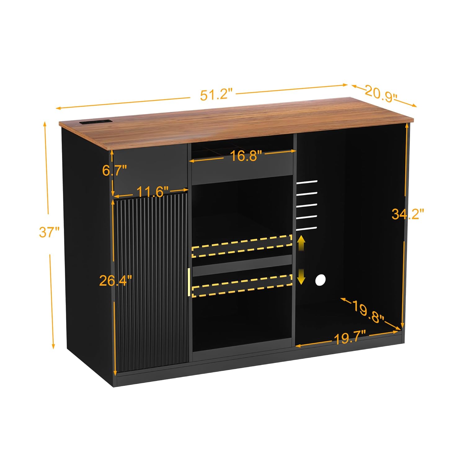 Snack Bar Cabinet with Fridge  - Home Bar And Fridge 리뷰 및 가격