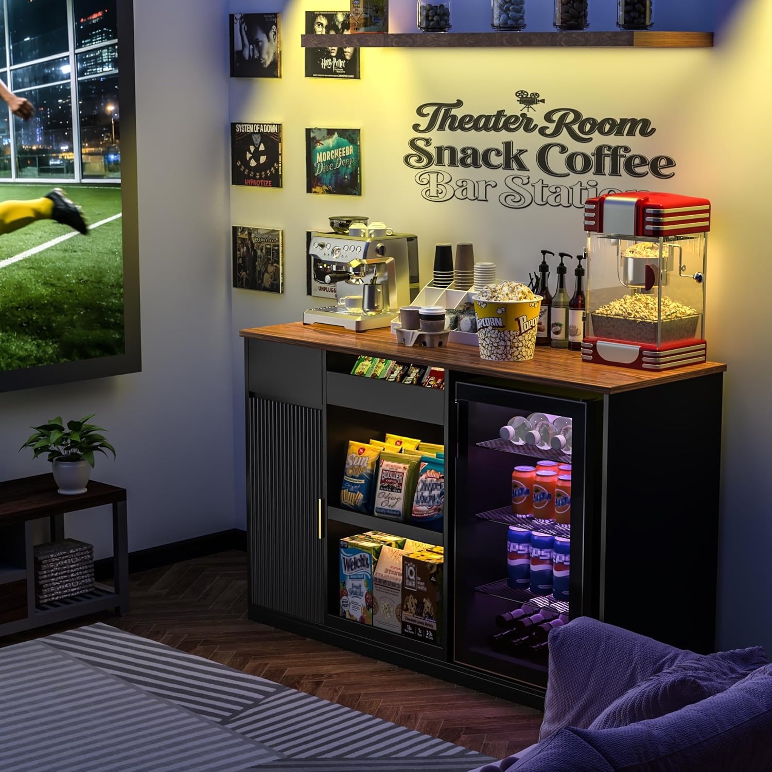 Snack Bar Cabinet with Fridge  - Home Bar And Fridge 리뷰 및 가격
