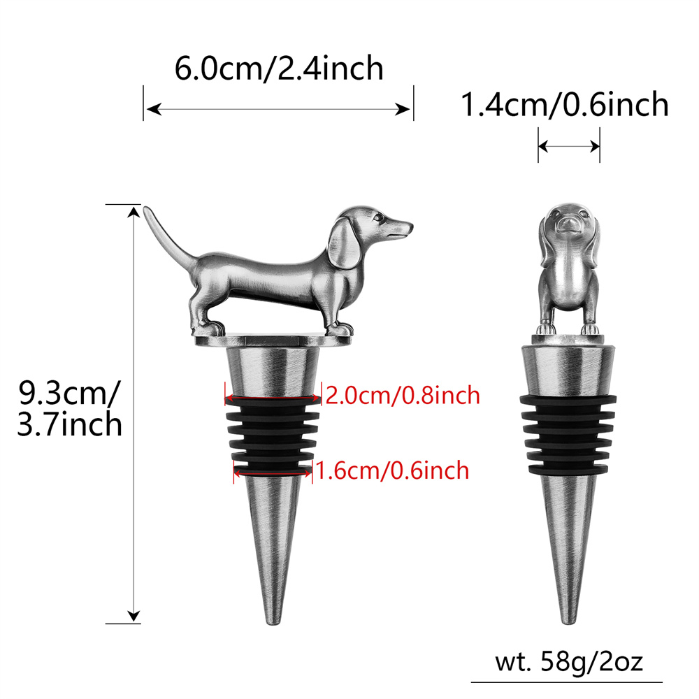 Wine Bottle Stopper Dachshund  - Wine Preservation Pump 리뷰 및 가격