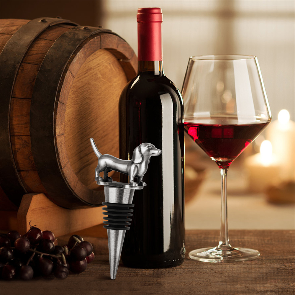 Wine Bottle Stopper Dachshund  - Wine Preservation Pump 리뷰 및 가격