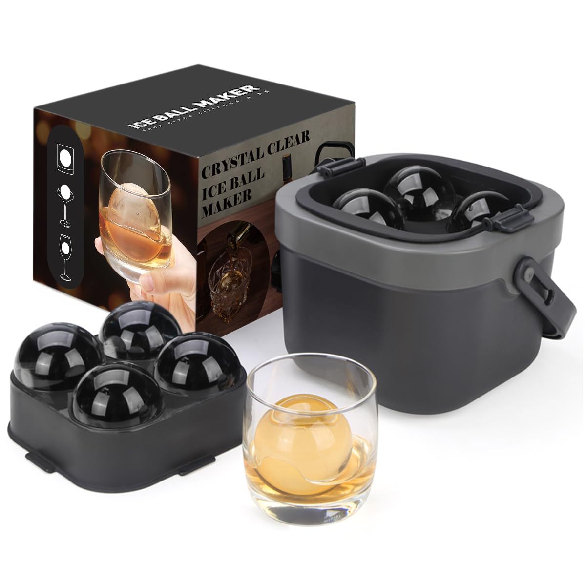 Crystal Clear Ice Ball Maker,  - Ice Mold Sphere 리뷰 및 가격