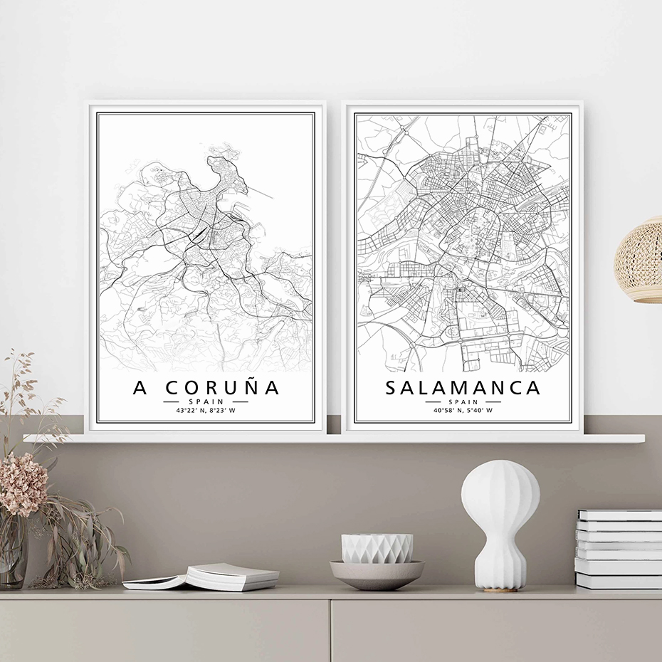 Minimalist Black White Spain C - Home Barcelona 리뷰 및 가격