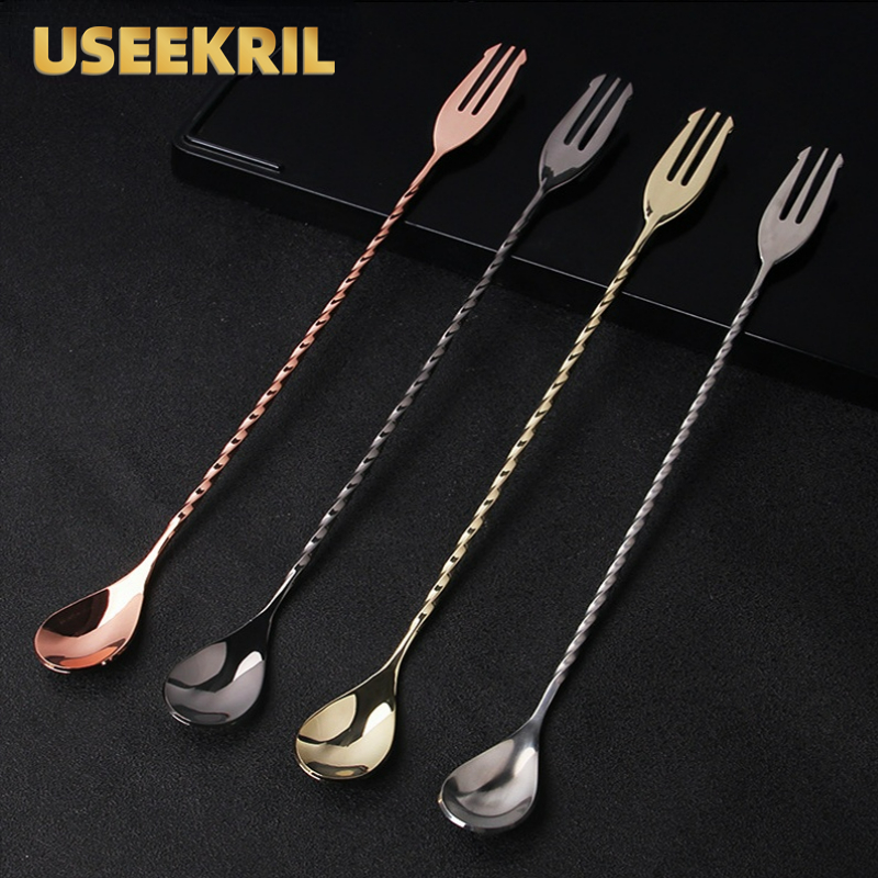 30 40 50cm Bar Spoon With Fork - Bar Spoon Twisted 리뷰 및 가격