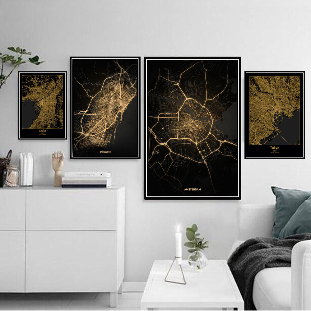 Poster Prints Amsterdam Tokyo  - Home Barcelona 리뷰 및 가격