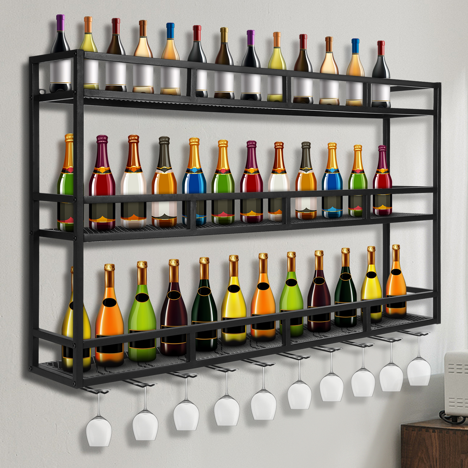 Bar Liquor Bottle Display Shel - Home Bar Shelves 리뷰 및 가격