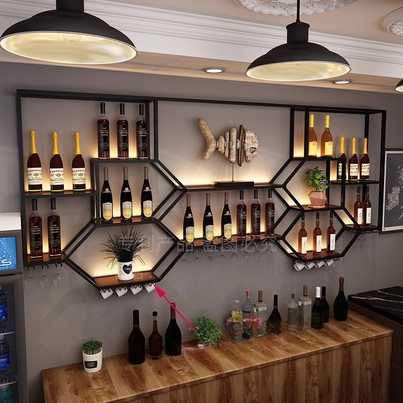 Metal Shelves Wine Cabinet Liv - Home Bar And Cabinet 리뷰 및 가격