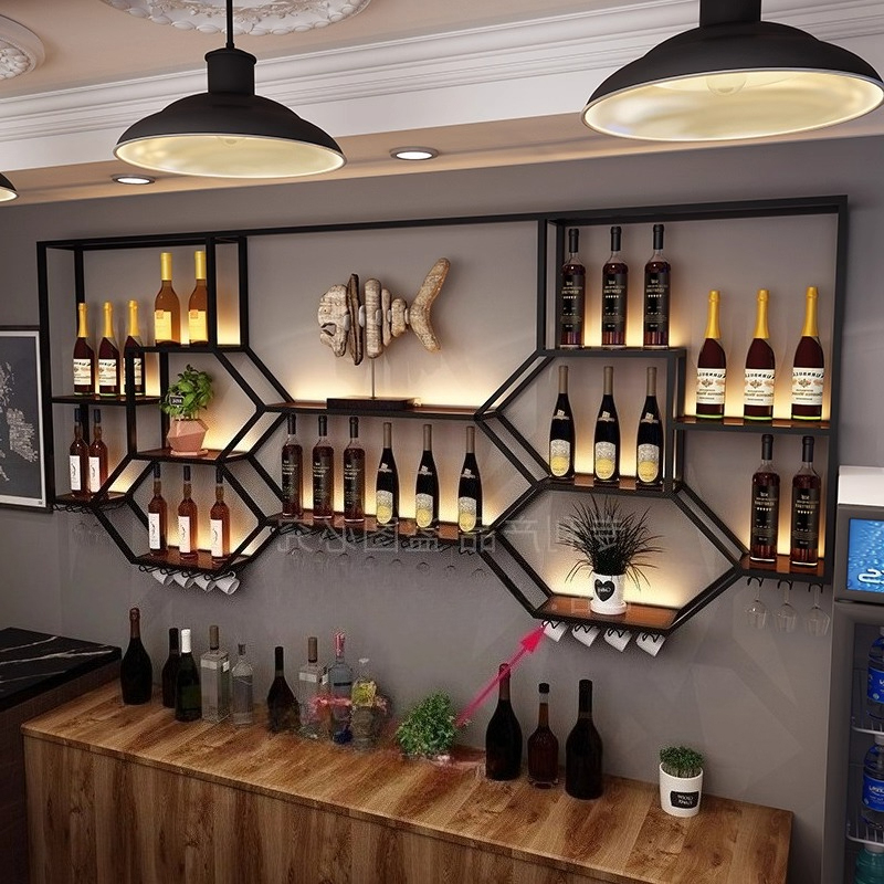 Metal Shelves Wine Cabinet Liv - Home Bar And Cabinet 리뷰 및 가격
