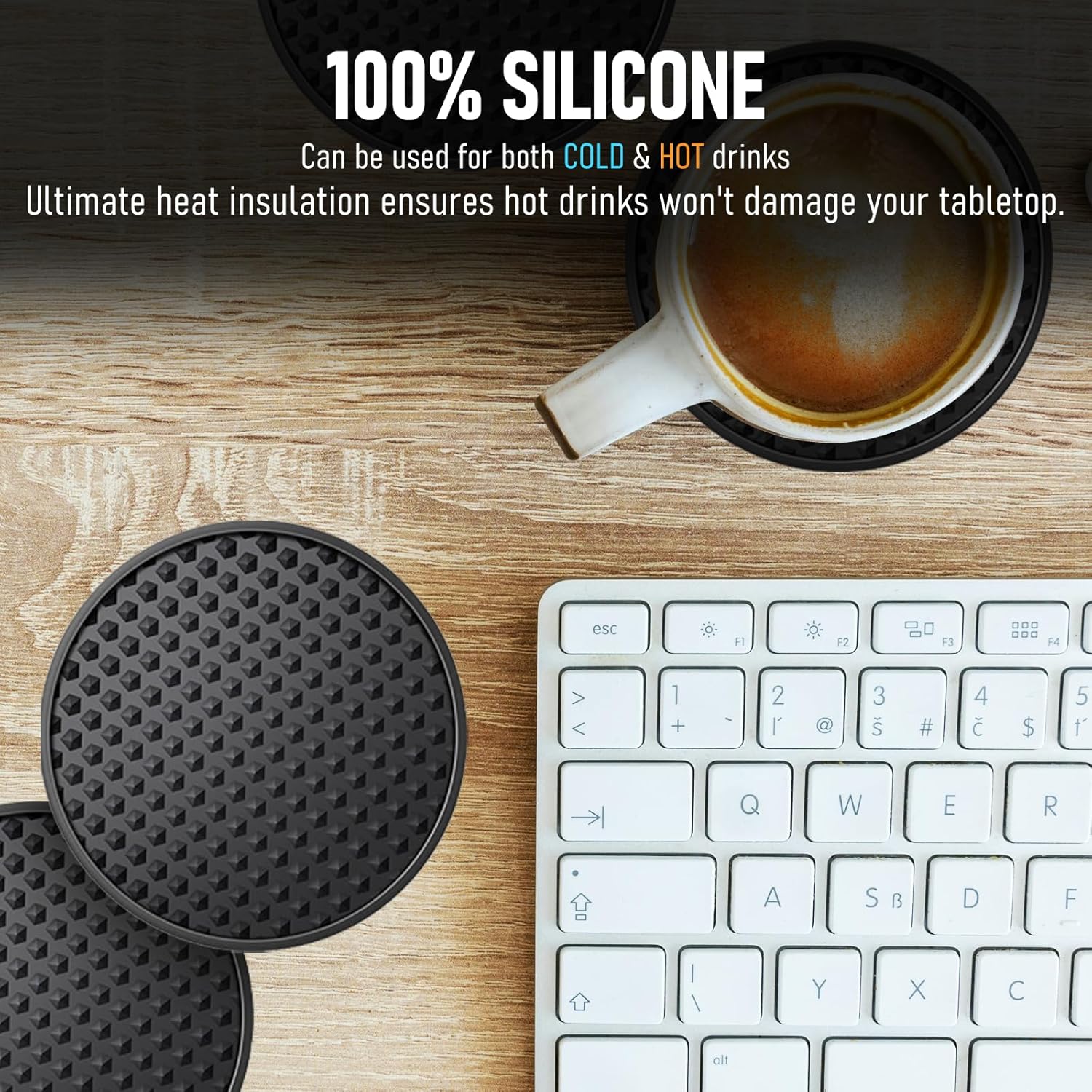 Silicone Coasters 6 Pack with  - Bar Mat Rubber 리뷰 및 가격