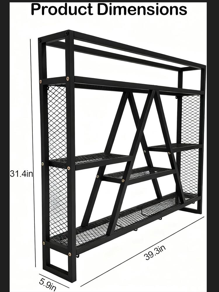 Metal Bottle & Glass Holder Mu - Home Bar Shelves 리뷰 및 가격