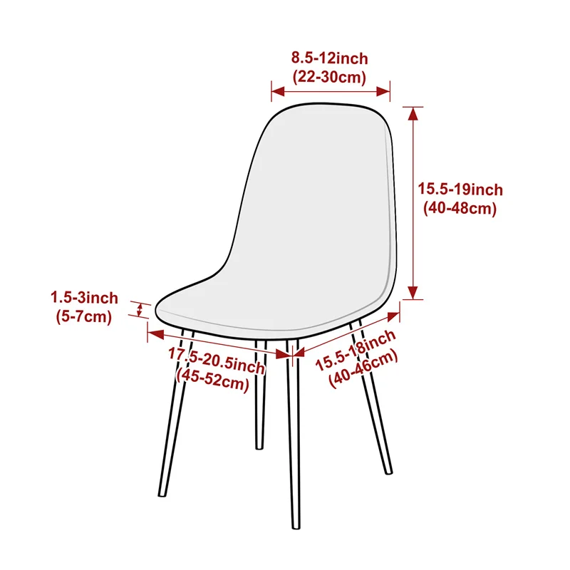 1PC Jacqaurd Shell Chair Cover - Home Bar Seating 리뷰 및 가격