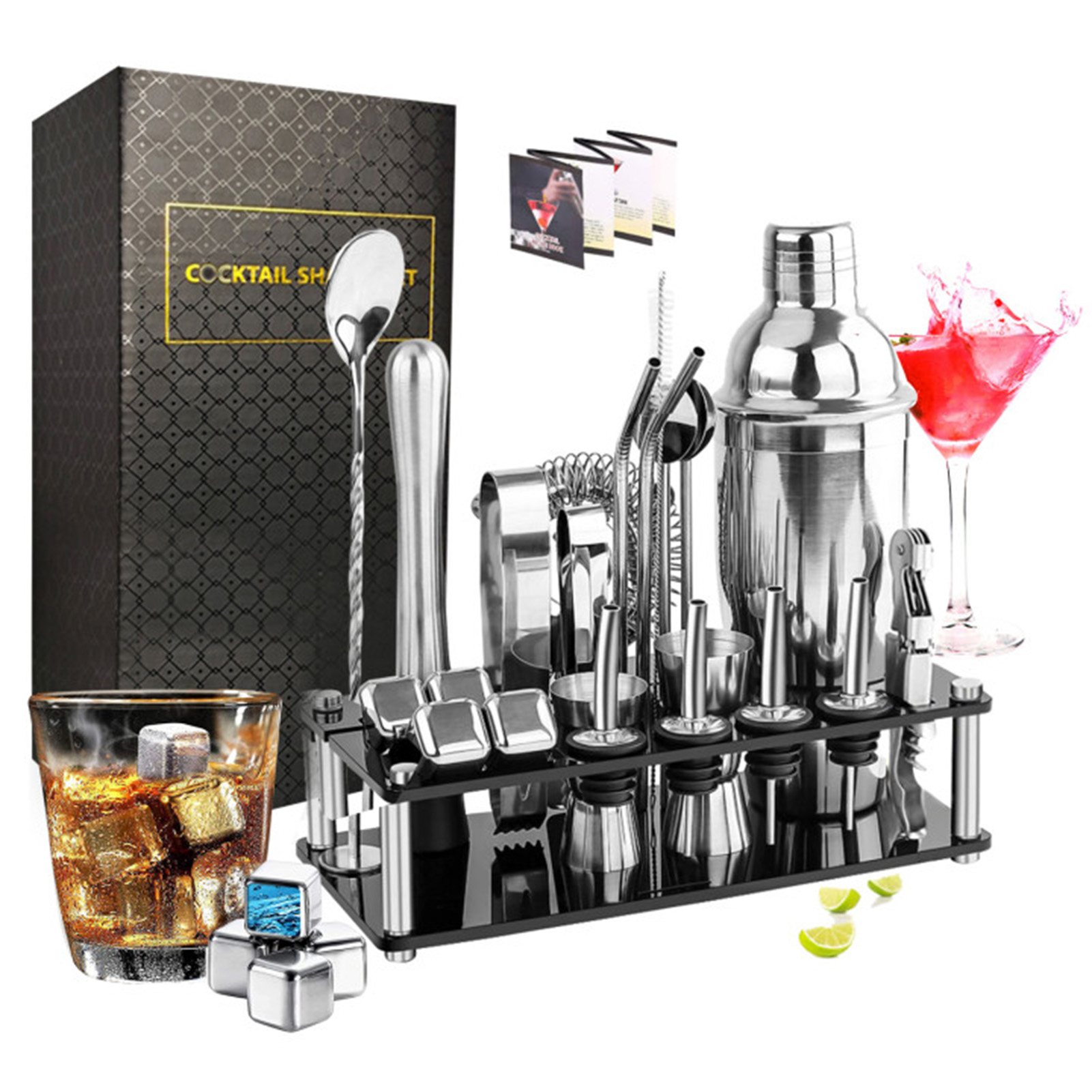 Cocktail Making Set Shaker Sta - Cocktail Recipe Book 리뷰 및 가격