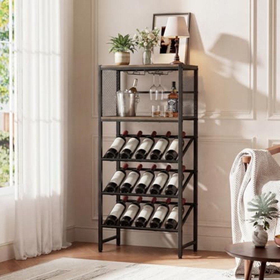 Corner Wine Rack with Glass Ho - Home Bar And Cabinet 리뷰 및 가격