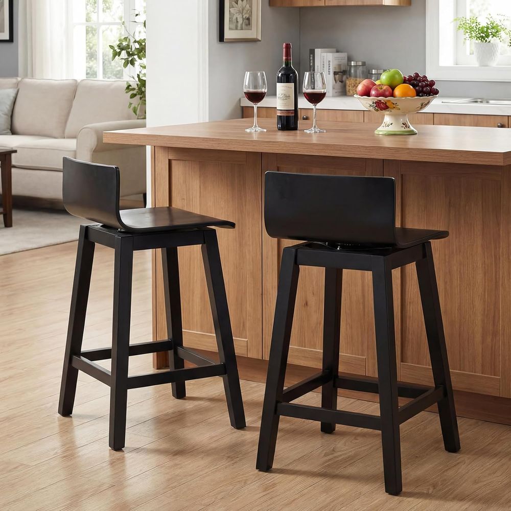 Swivel Solid Wood Bar Stools S - Home Bar And Counter 리뷰 및 가격