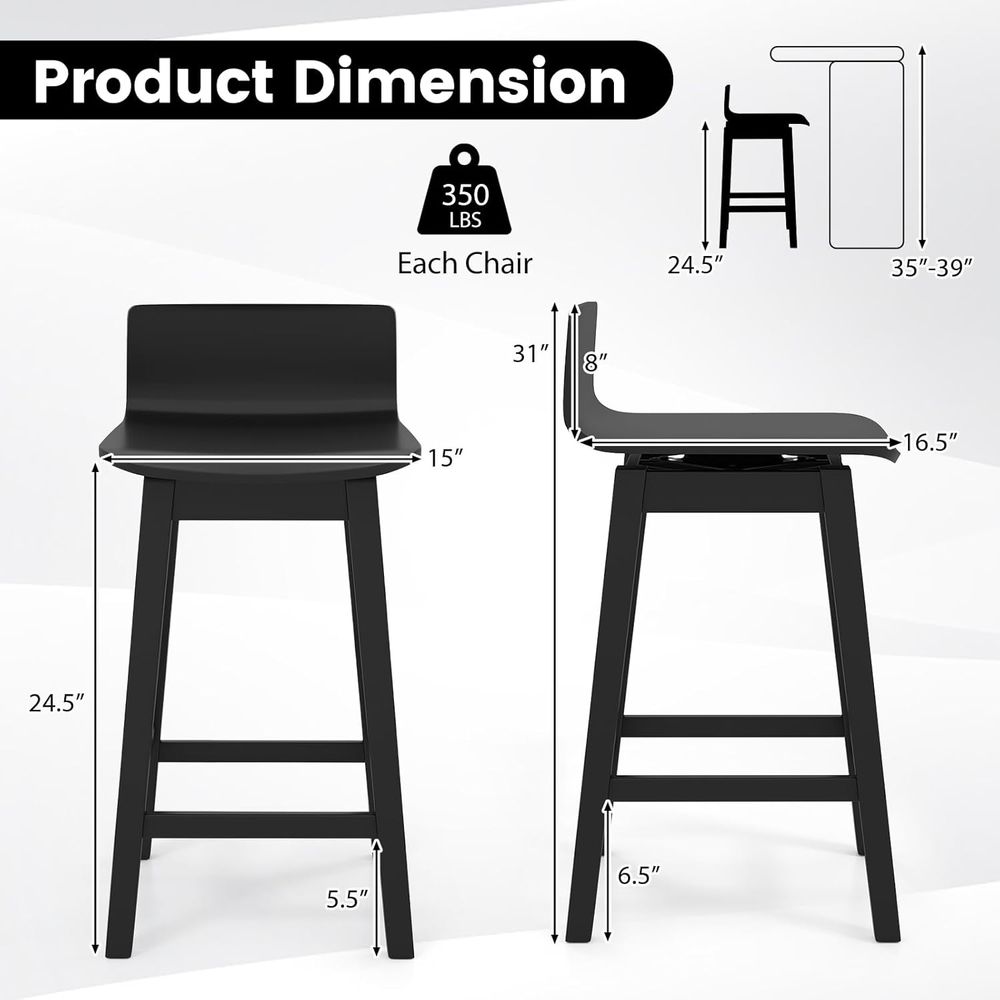 Swivel Solid Wood Bar Stools S - Home Bar And Counter 리뷰 및 가격