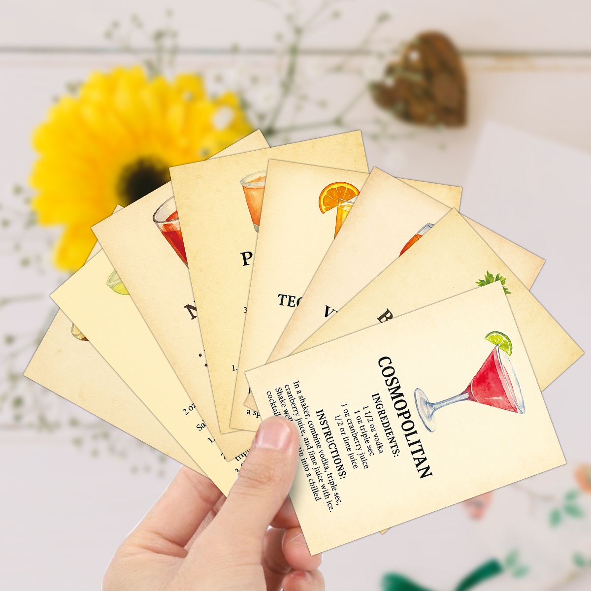 20pcs Cocktail Ingredients Rec - Cocktail Recipe Book 리뷰 및 가격